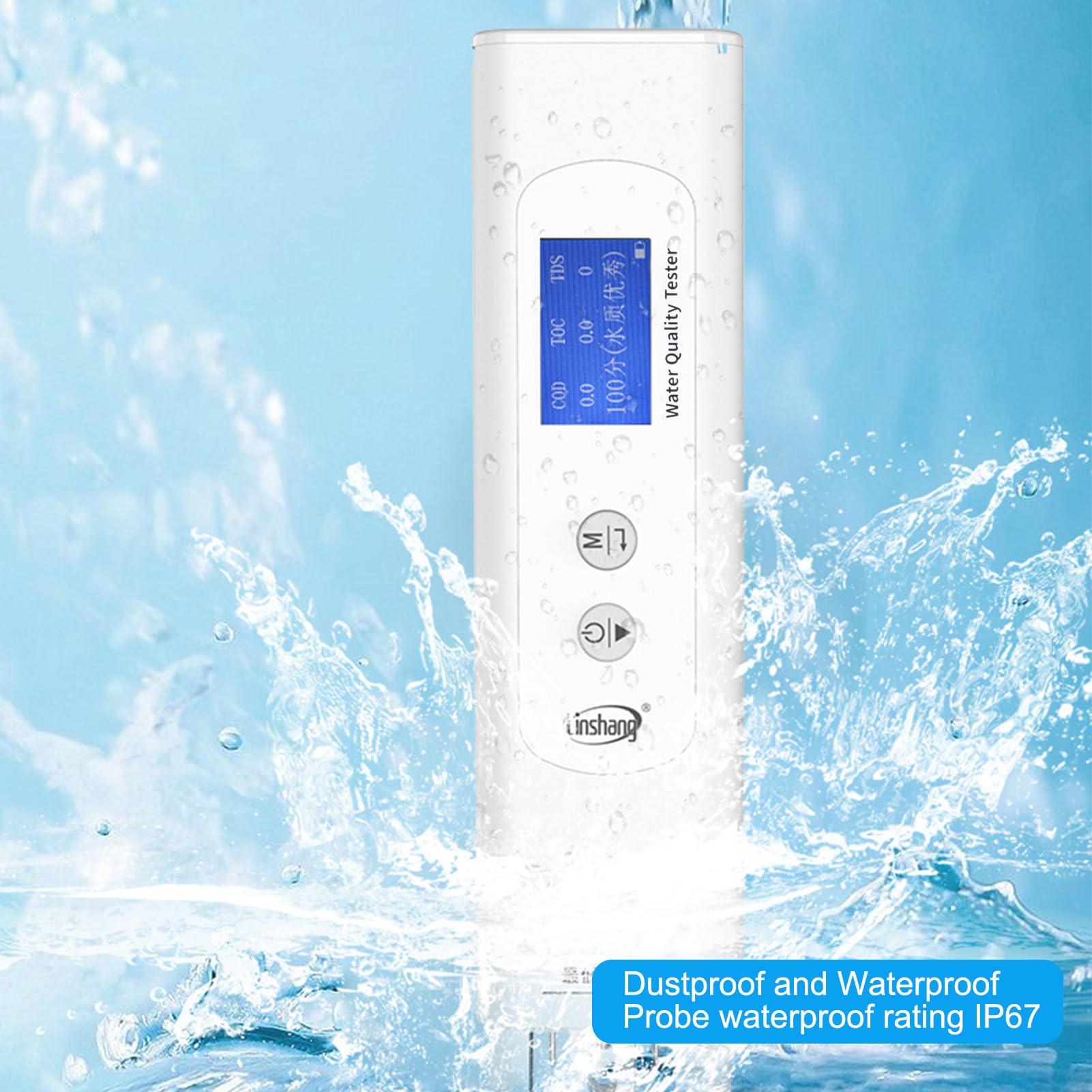 Rilevatore di qualità dell'acqua 6in1 TDS TOC COD UV275 Tester di temperatura EC Funzione di valutazione intelligente Sonda ad alta sensibilità IP67 Impermeabile per analisi