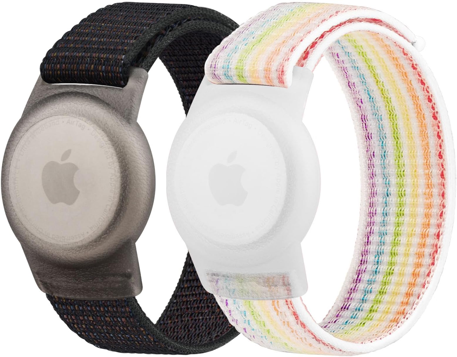 2 Pack Airtag Wristbands for Kids with Adjustable Nylon Strap GPS Tracker Holder Protector,Lightweight, Breathable Anti-Loss Bracelet for Kids and Toddler