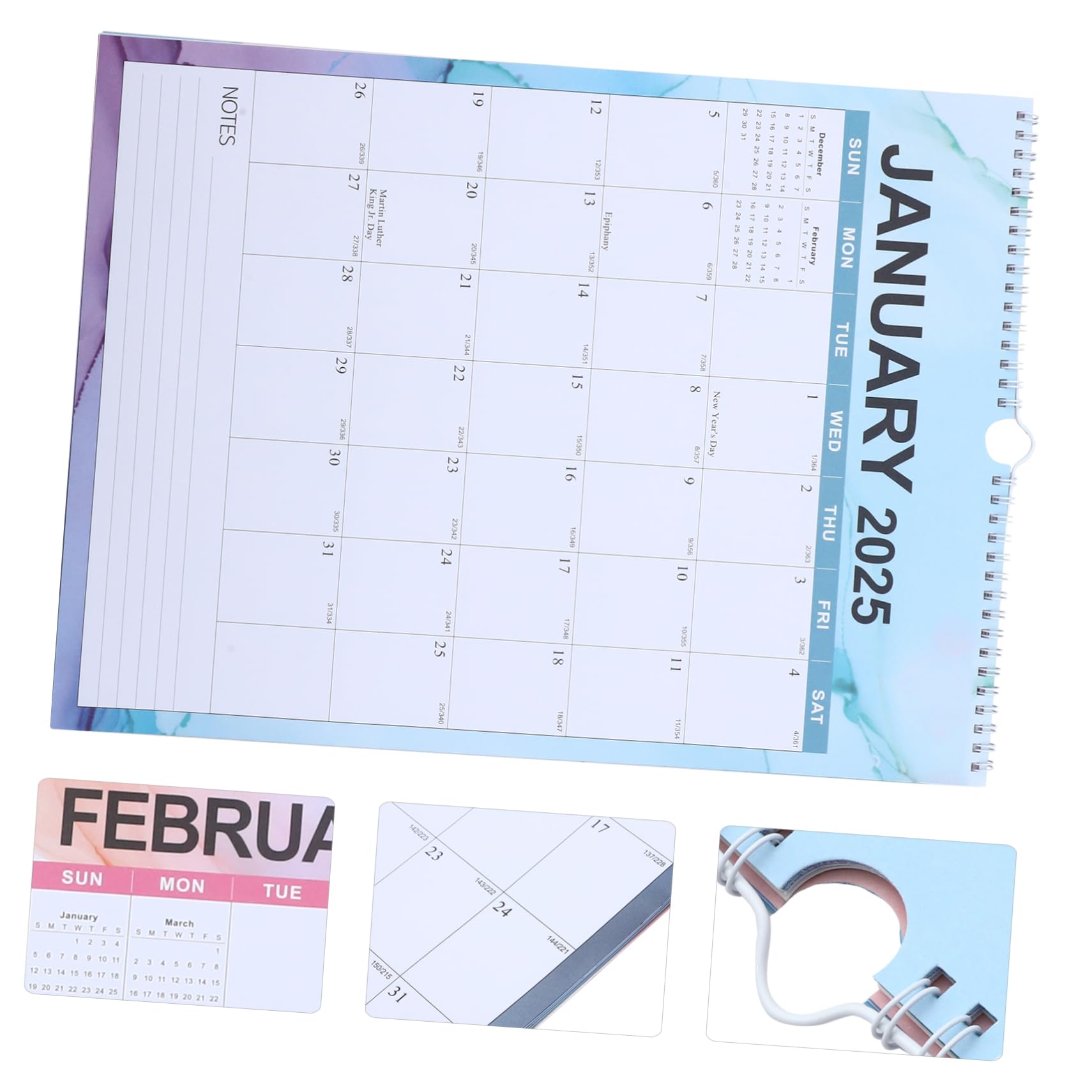 SEWACC 4 Piezas Calendario Colgante De Pared Moderno Calendars Papel