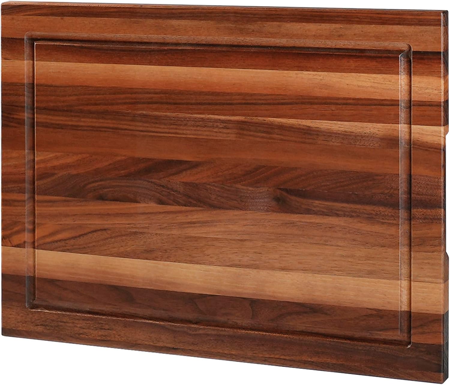 CONSDAN Wood Cutting Board for Kitchen, 16 x 12, USA Grown Solid Black Walnut Hardwood, Edge Grain, Chopping Board, Butcher Block with Juice Groove, Prefinished with Food-Safe Oil, 3/4" Thick