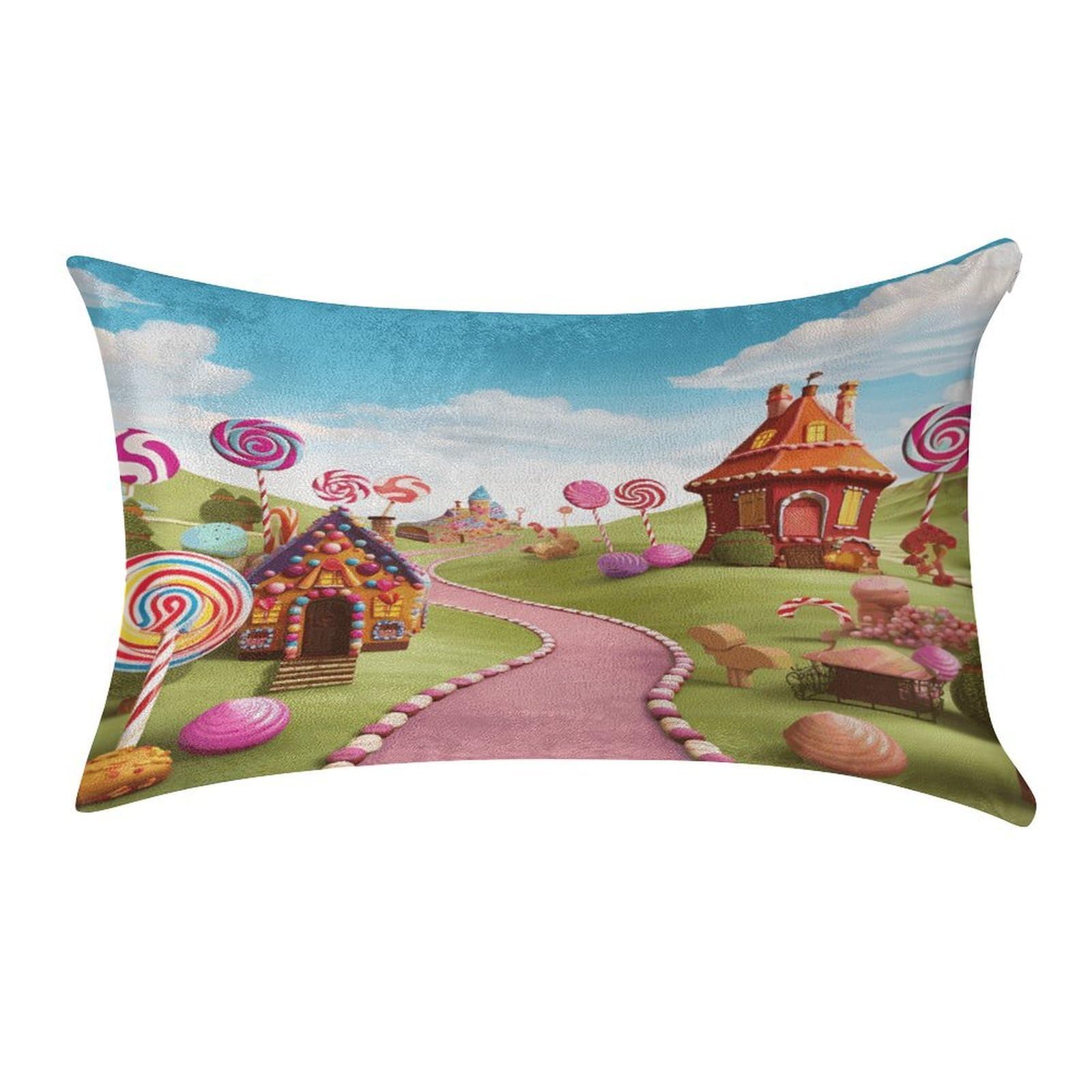 MUSM Candy Pillow Case 12"X20" Luxury Velvet Throw Pillow Cover Fade Resistant Cozy Soft Pillowcases Pillow Protector Pillow Shams Lumbar Pillow Shells for Home&Gifts