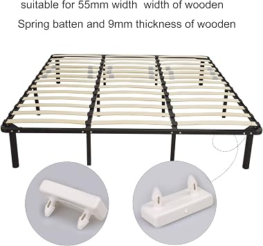 30PCS Plastic Bed Slat End Caps Holders Replacement Kits Single Head Inner Hole 55mm White
