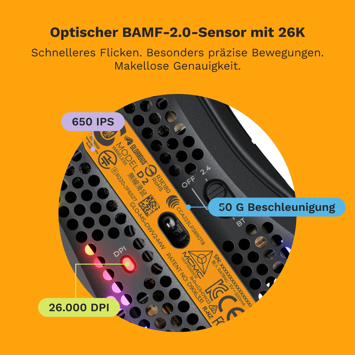 Glorious Gaming Model D 2 Wireless Gaming Mouse - superleicht – Bild 6