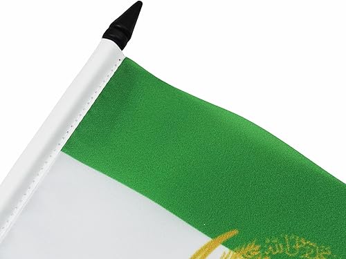 Miniatura 202 de Bandera de la bandera del Líbano de AZ, 3.9 x 5.9 in, bandera de escritorio libanesa, 5.9 x 3.9 in, barra y base de plástico negro