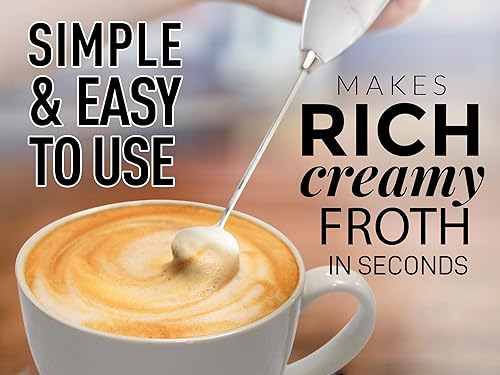 Miniatura 9 de Zulay - Espumador de leche potente para café con motor potente, de mano, batidor eléctrico, espumador de leche, mini batidora y licuadora de café,