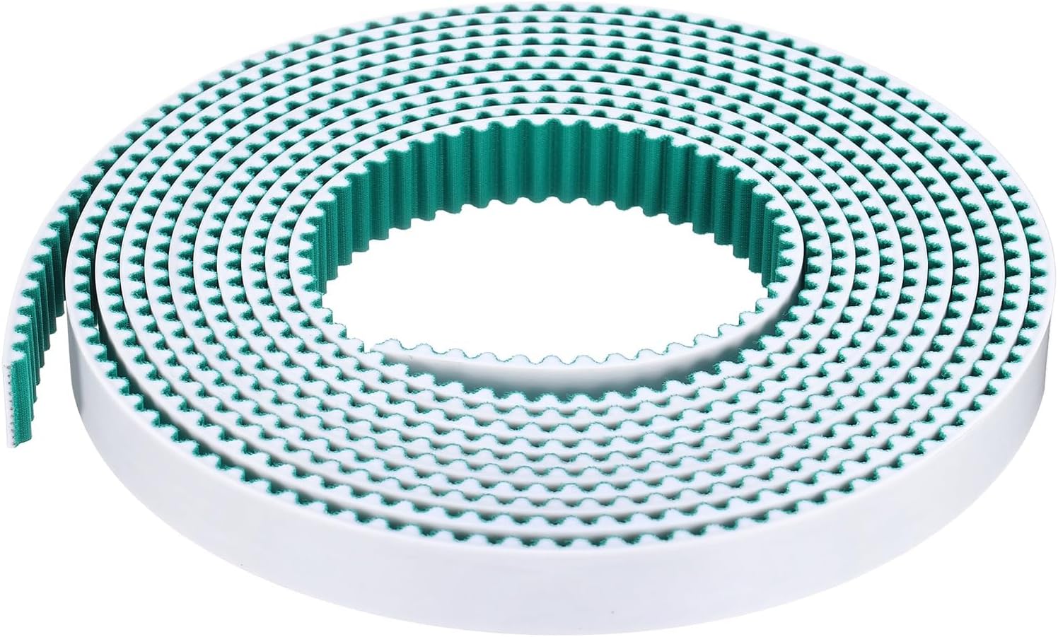 uxcell S5M Open Ended Timing Belt, 15mm Width x 4 Meter Length, 5mm Pitch Length, Steel Wires Inside Synchronous Belt and Wrapped with Green Cloth Below for Absorbing The Vibration, White