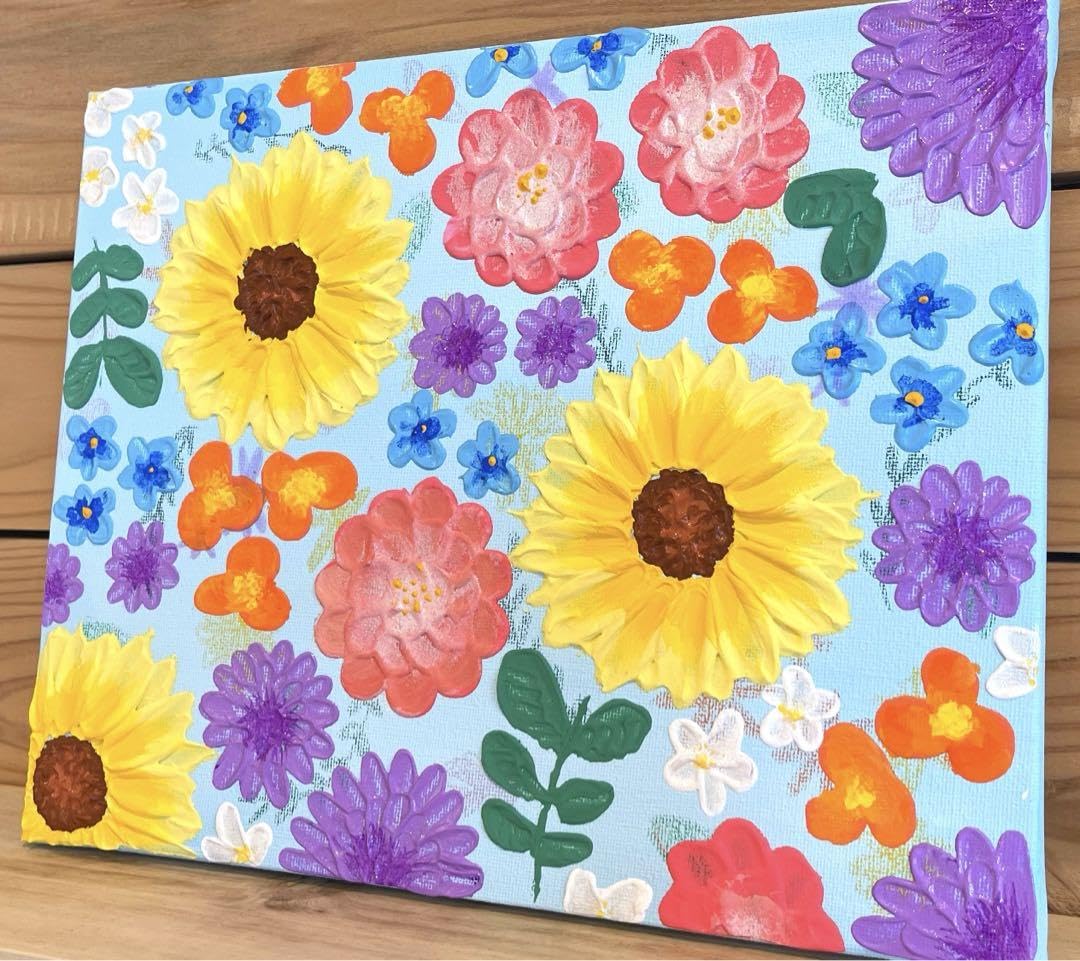 Amazon.co.jp: 《#12》 テクスチャーアート 現代アート 花 フラワー