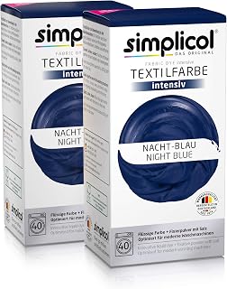 simplicol 1808-Tinte para Tejidos (2 Unidades), Color Oscuro, Azul Noche 1808, 2