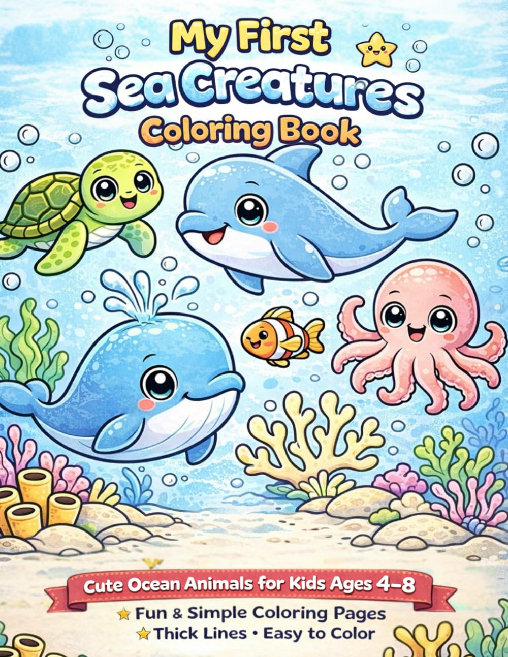 My First Sea Creatures Coloring Book