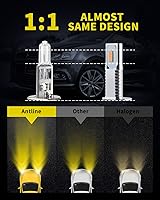 Vista 3 de Antline Bombilla LED H1 súper brillante, versión 3570 CSP-Chips LED antiniebla, repuesto DRL (paquete de 2)