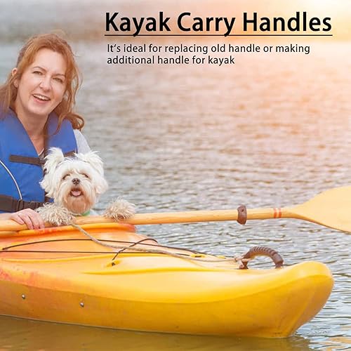 Miniatura 2 de Xximuim Asas de transporte de kayak, duraderas para canoa y barco, mango de transporte de repuesto para kayaks, maleta, equipaje