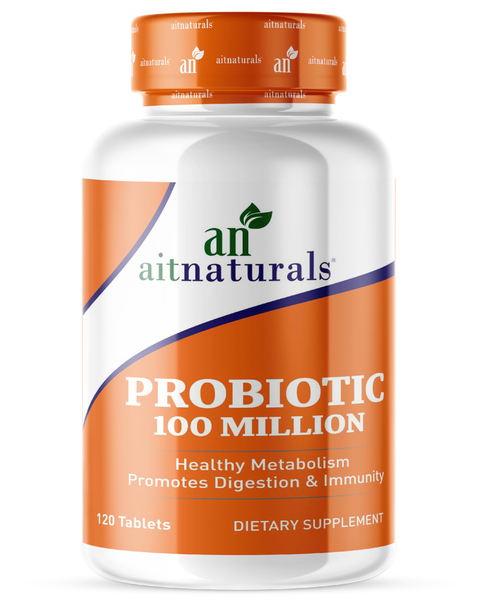 Aitnaturals Probiotic Acidophilus 100 Million CFU – 120 Tablets | Supports Digestive Health, Promotes Gut & Intestinal Balance, Boosts Immune Function, Reduces Bloating, Enhances Nutrient Absorption