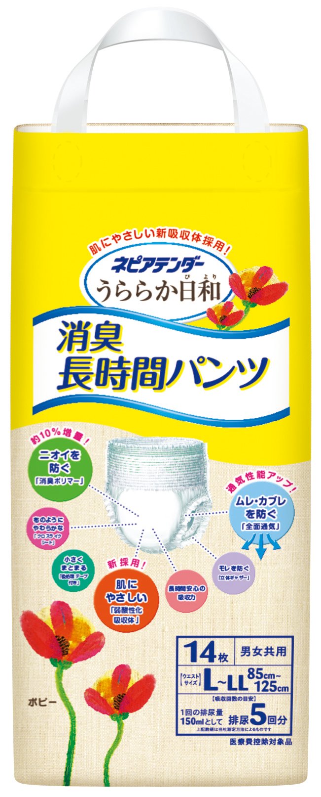 なっちゃんママ！日本製ハセスペックジオランダー 車検対応サイズ　送料込み！ Amazon | ネピアテンダー うららか日和 消臭長時間パンツ Lサイズ 14枚