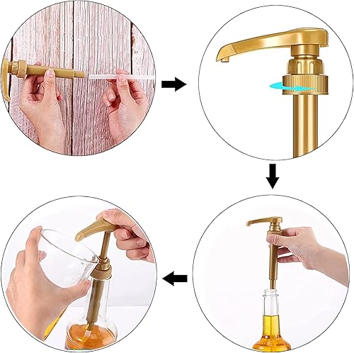 Miniatura 4 de Bomba de jarabe de 12 piezas adecuada para botellas de 25.4 fl oz, bomba dispensadora de jarabe de café, bomba de jarabe de sabor (12)
