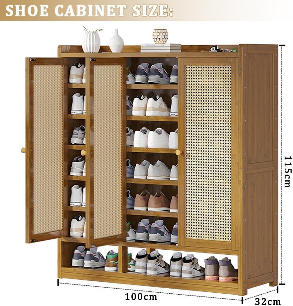 Generico Mobiletto Porta Scarpe, armadietti per corridoio, scaffale per Scarpe, Copri cassetti, Panca Pieghevole per Ingresso, mobiletto Porta Scarpe a Pavimento con Ante, Organizer a 8 Livelli per i