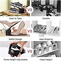 Vista 5 de Neprock Zapatero Organizador de Zapatos que Ahorra Espacio Organizador de Zapatos para Armario, Apilador de Zapatos Ranuras para Zapatos Ahorrador