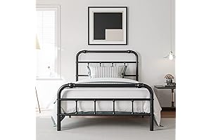 Twin XL Bed Frame with Headboard and Footboard, Noise-Free Metal Twin XL Bed Frame