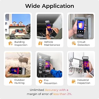 TOPDON TC002C Thermal Camera, 512 x 384 Super Resolution, 256 x 192 IR Resolution, Thermal Imager for iPhone 17/16/15 Series & iPads with Type-C Port,4F~1022F Temp Range, Upgraded Version of TC002