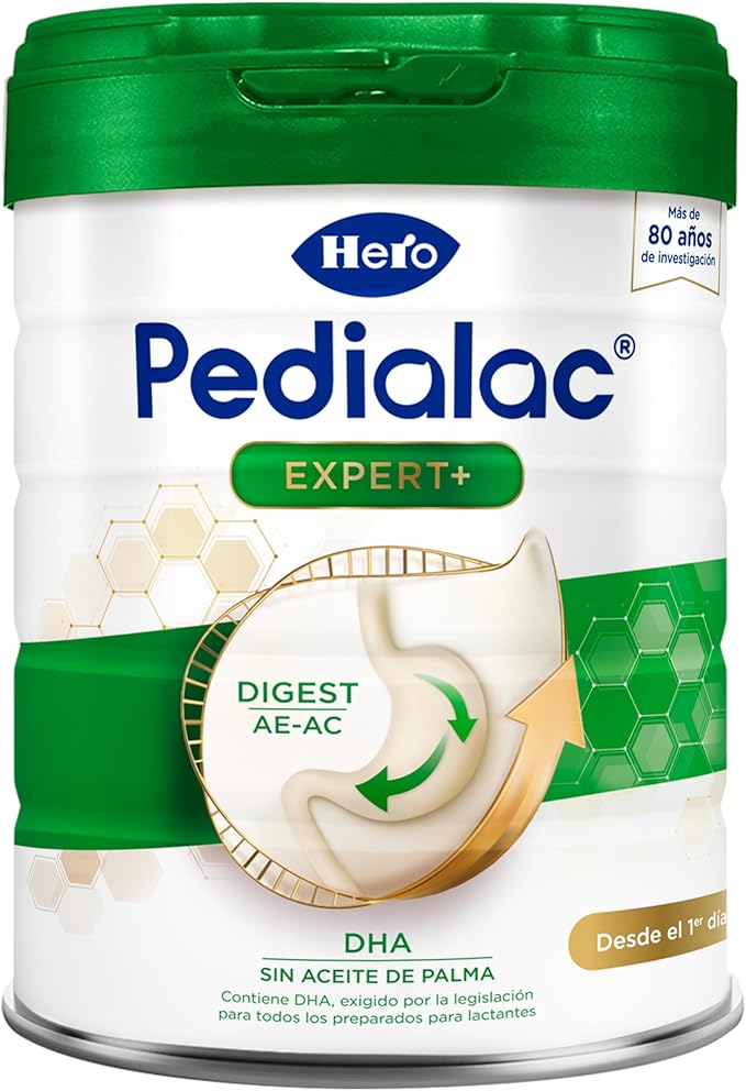 Hero Baby - Leche de Inicio Pedialac Digest AE/AC 800g, Leche en Polvo para Bebés, Leche de Inicio en Polvo para Bebé desde el Primer Día, Fórmula para los Bebés con Cólicos y Estreñimientos