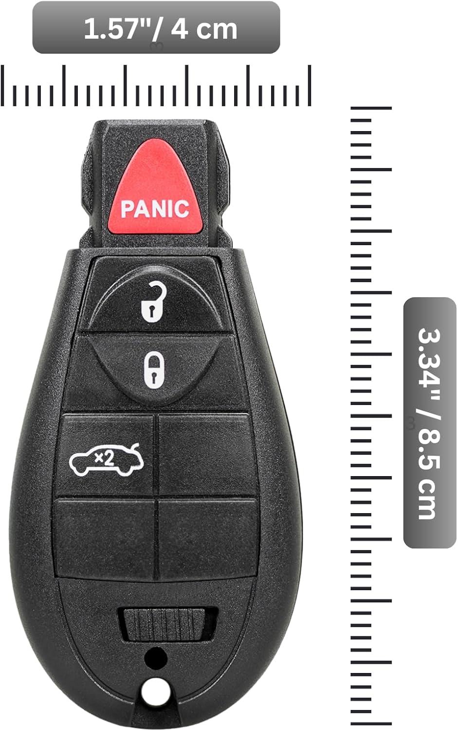 Replacement Keyless Entry Remote Car Key Fob for 2013 2014 2015 2016 Dodge Dart, FCC ID - M3N32297100 56046771AA, 433MHz, 46 Chip 4 Button, Secure, Reliable, User-Friendly