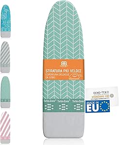 Rivestimento Per Asse Da Stiro TRIXES | Imbottitura In Feltro E Spugna | 107x34 Cm - Foto 9