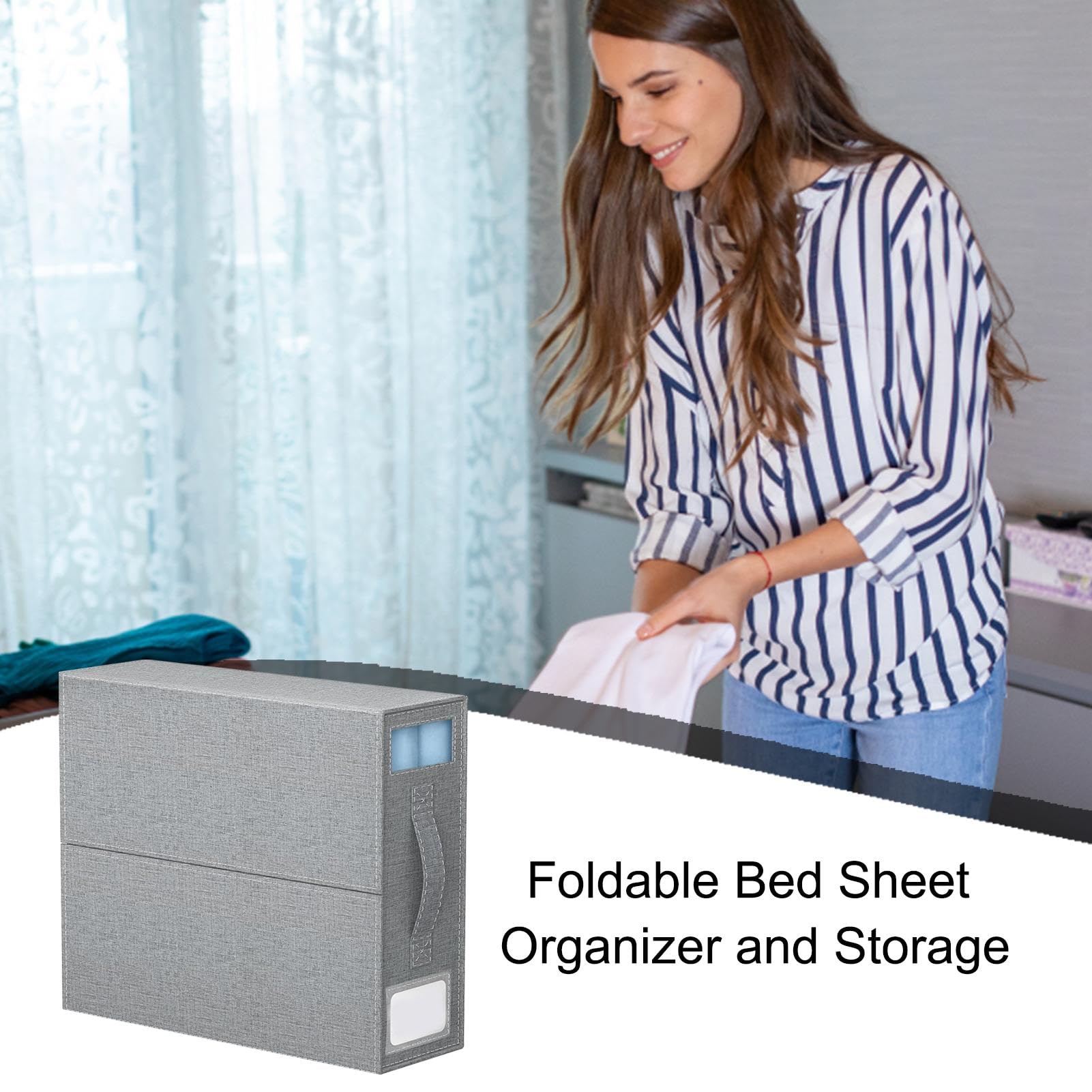 1/10 Stück Bettlaken-Organizer, Bettlaken-Behälter, Aufbewahrungsbehälter, platzsparende Stoff-Behältertaschen unter dem Bett, für Bettbezüge, Kissenbezüge und Bettlaken, 38,4 x 11,2 x 32,8 cm