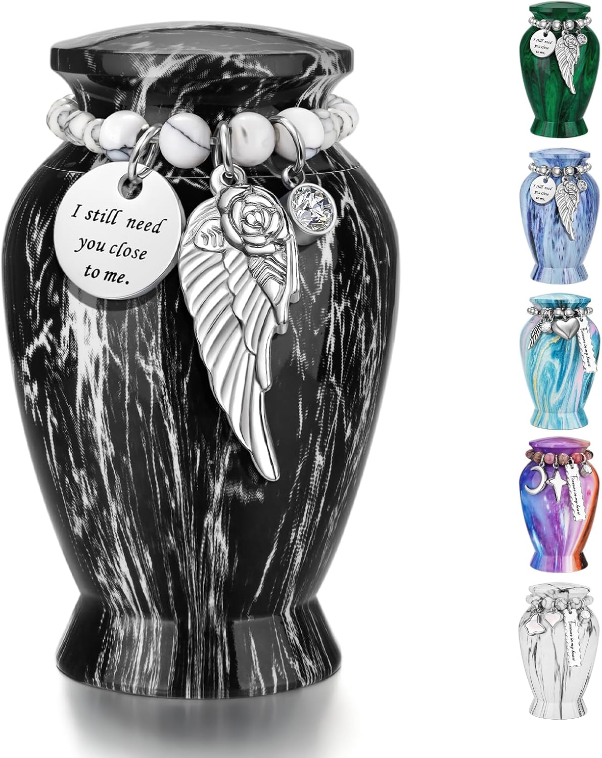 Abooxiu Small Urns for Human Ashes Keepsake 2.85 Inches Mini Urns for Ashes Memorial Small Cremation Urn Ash Keepsake Urns Mini Funeral Burial Decorative Urn for Adult Males Females Pets