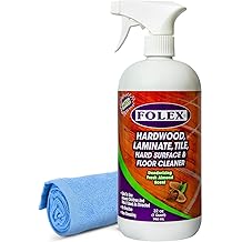 FOLEX Floor Cleaner 32 oz Hardwood, Laminate, Tile & Multi-Surface Streak-Free, Residue-Free, Fresh Almond Scent Includes Reusable Cleaning Cloth 1 Pack