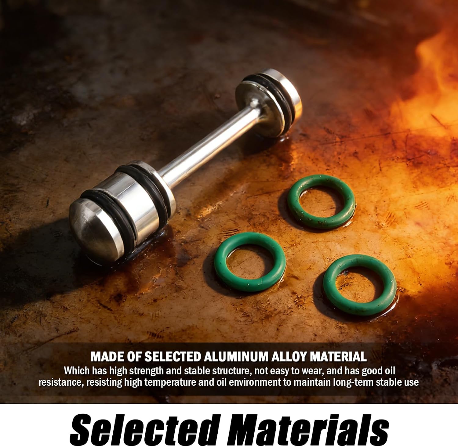 LS Oil Barbell Replacement OEM#12573460,Aluminum Aloy LS Barbell Compatible with Audi BMW Cadillac Chevrolet Chrysler Dodge,Oil Diverter Barbells Car Accessories with Washers
