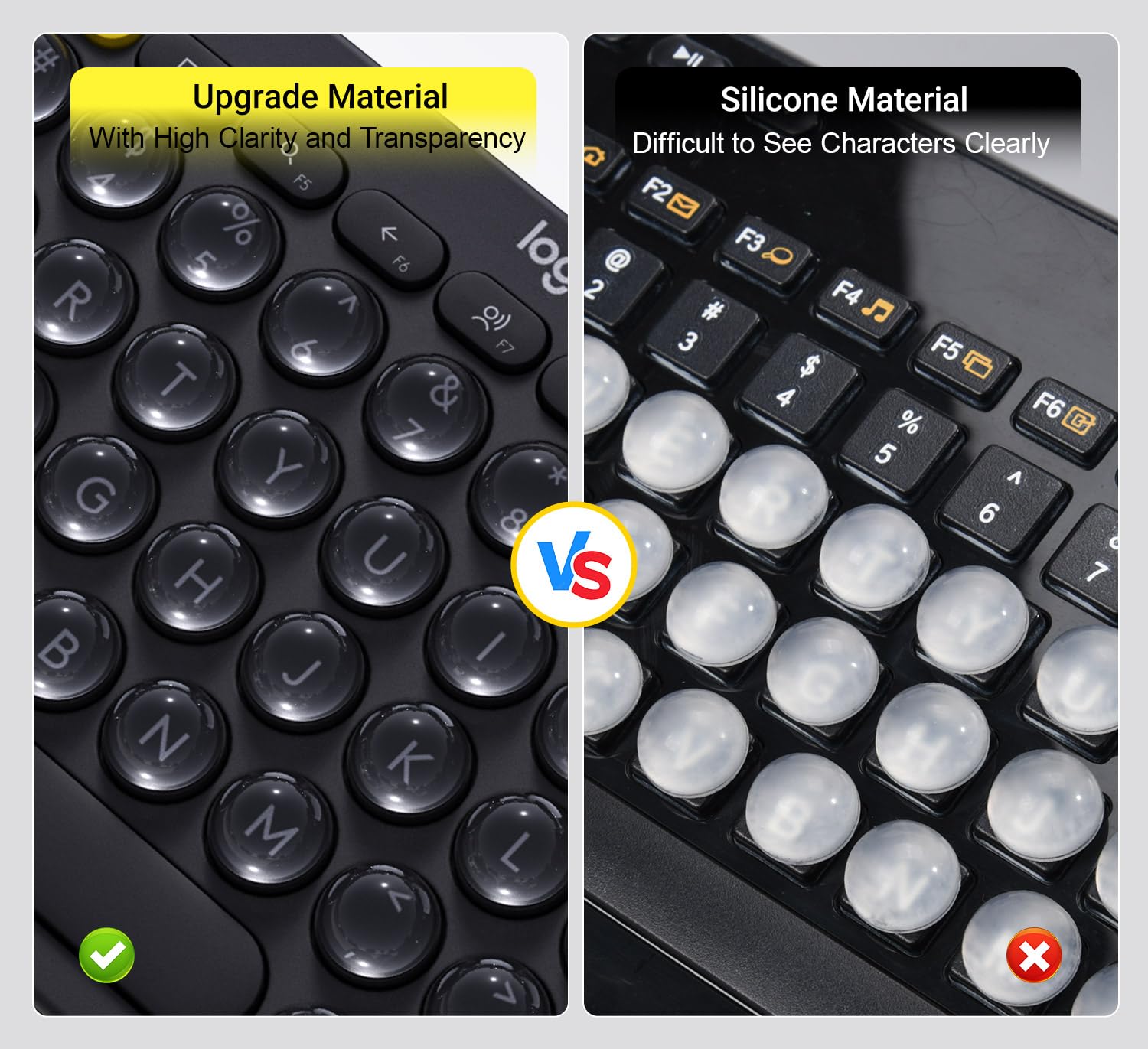 Bubble Keyboard Typing Stickers for Long Nails, High Clear Long Nail Protector Raised Keyboard Round Button for Nail Art, Self Adhesive Protective Nails Stickers for Laptop PC Desktop Computer, 64 PCS