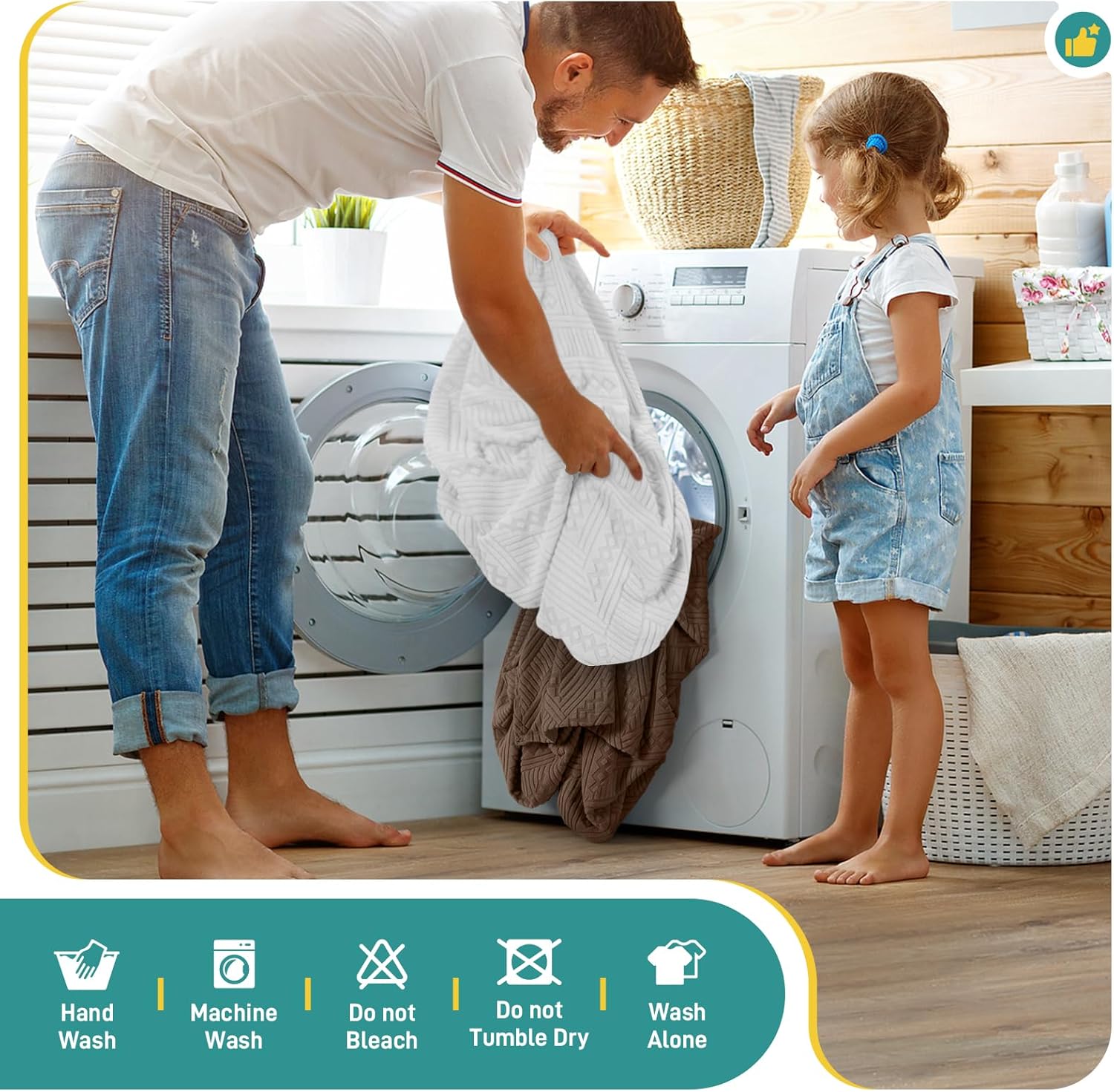 Ruaozz Couch Cushion Covers for Sectional Sofa Stretch Seat Cushion Covers Washable Sofa Slipcovers for L Shaped Soft Furniture Protector Pet Friendly (3 PC Seat or Back Cover, Ivory)