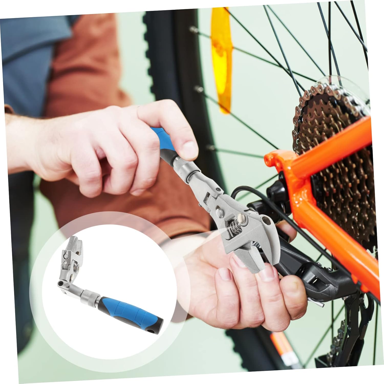 Multifunctional Ratchet Wrench with Rotatable Handle Telescopic Adjustable Spanner for Home Repair Car Maintenance Mechanical and Household Use