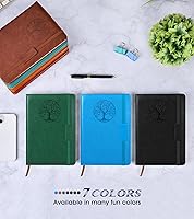 Vista 7 de Lined Journal Notebook for Women Men,256 Pages A5 Hardcover Leather Journals for Writing,Travel,Business,Work & School,College Ruled Notebooks for