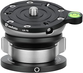 LB-75 75mm Leveling Base for Tripod w Butterfly Lock Collar 55lb Max Load +/-15° Tilt