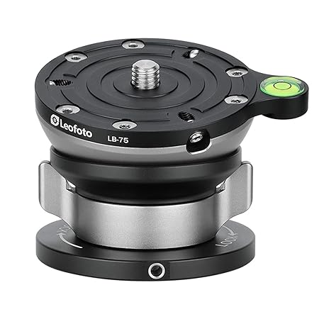 LB-75 75mm Leveling Base for Tripod w Butterfly Lock Collar 55lb Max Load +/-15 Tilt