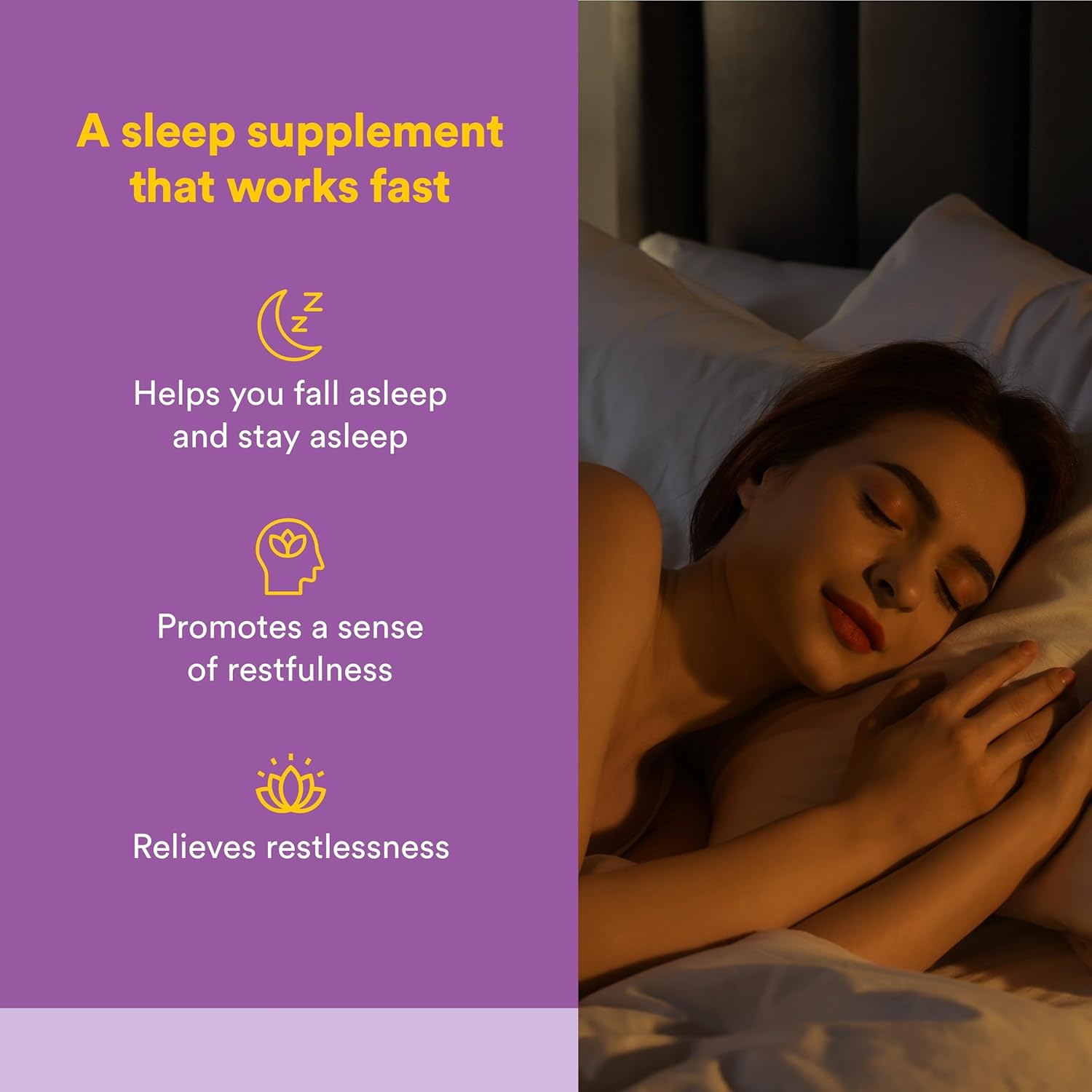 Natural Factors Tranquil Sleep - Calm Sleep Health Supplement - Relaxation Support Supplement with Melatonin & 5-HTP - 120 Chewable Tablets (60 Servings)