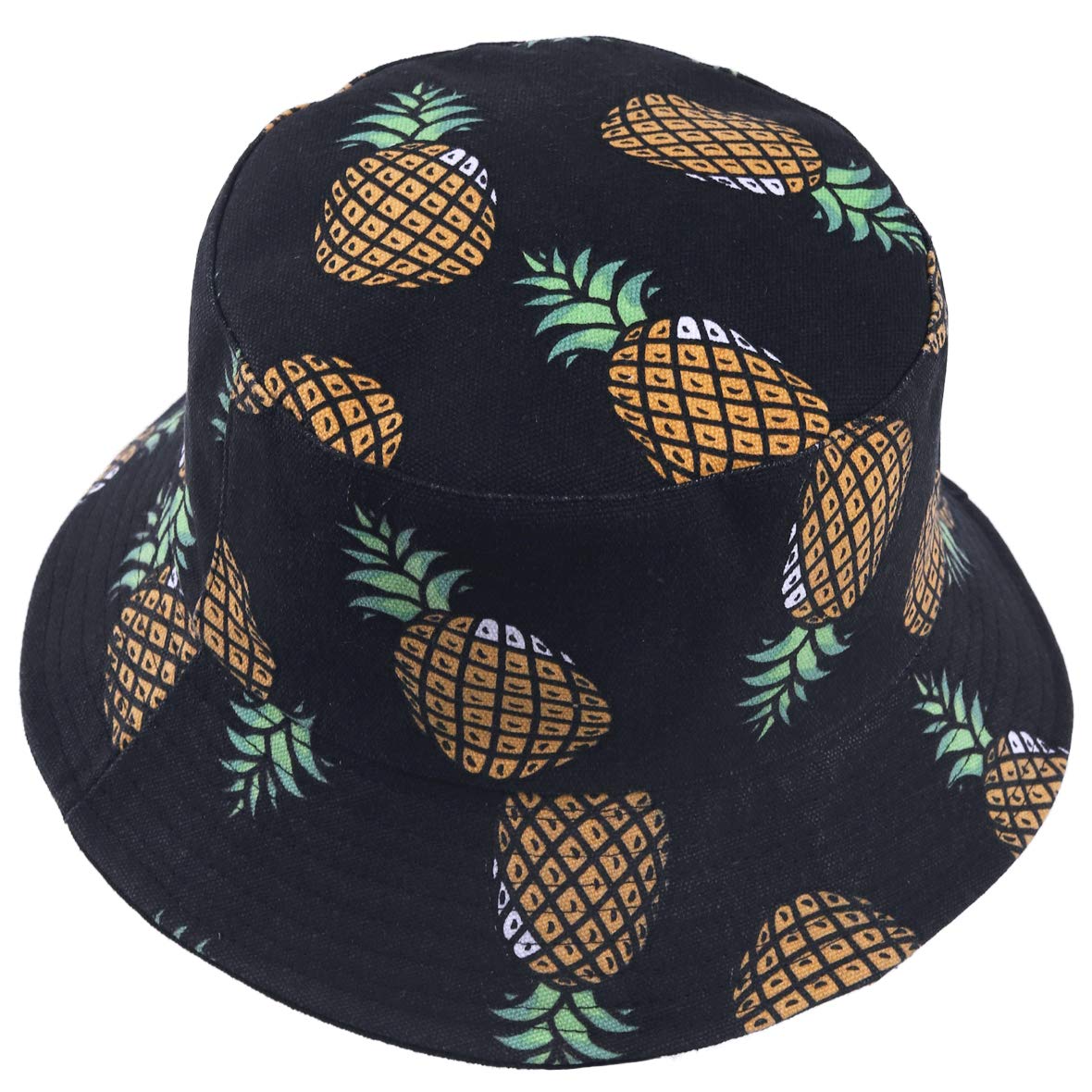 VECRY Hombres Verano Reversible Cubo Sombreros - Mujer Funky Fruta Impresión Pescador Plegable Cubeta Gorra