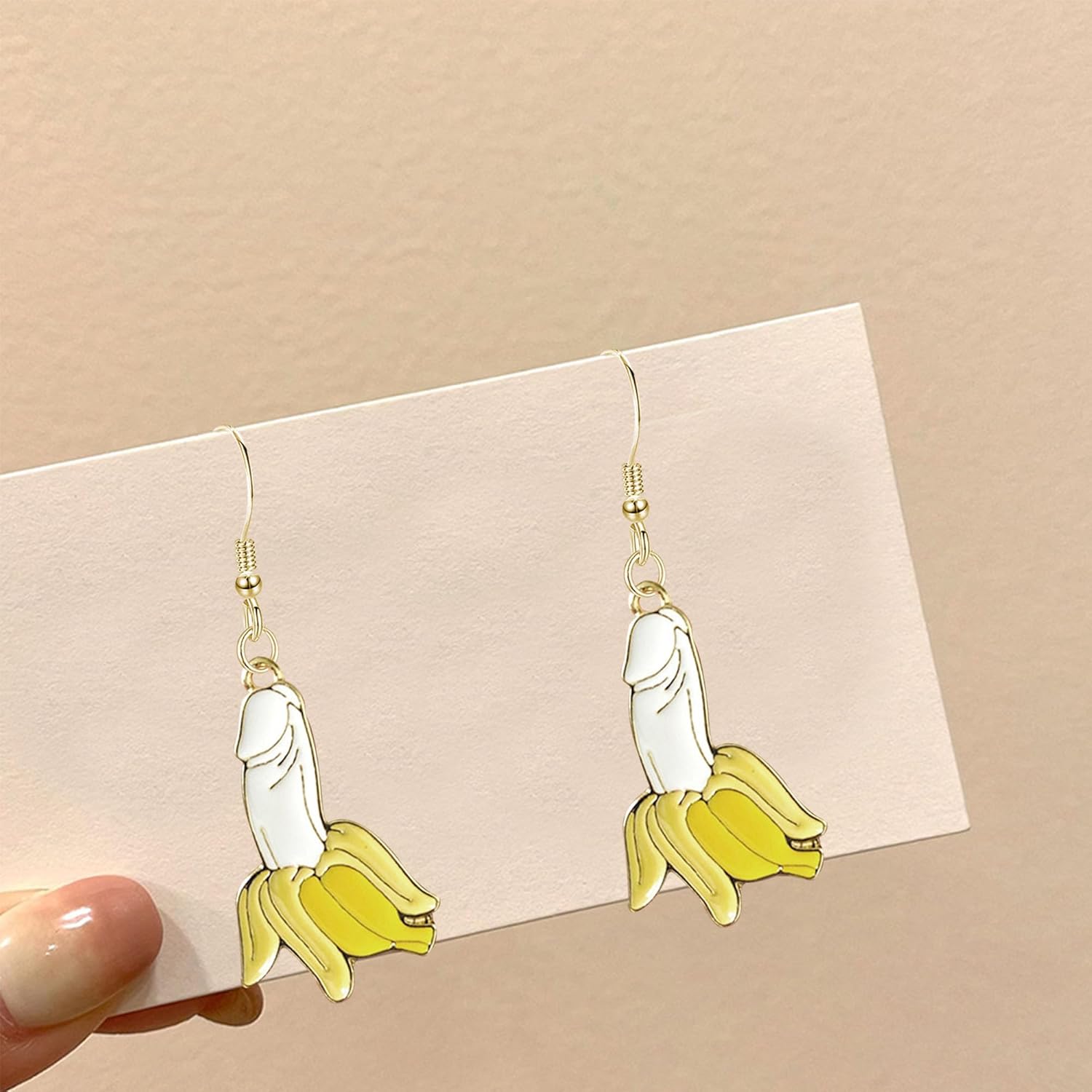 Cute Peeled Banana Earrings for Women Alloy Oil Dripping Fruit Food Earrings Party Jewelry - Image 7