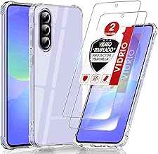LeYi Case for Samsung Galaxy A36/A 36 5G 5G with [2-Pack] Tempered Glass, Armor Silicone Soft Skin TPU Case Anti-Shock Cover, Transparent