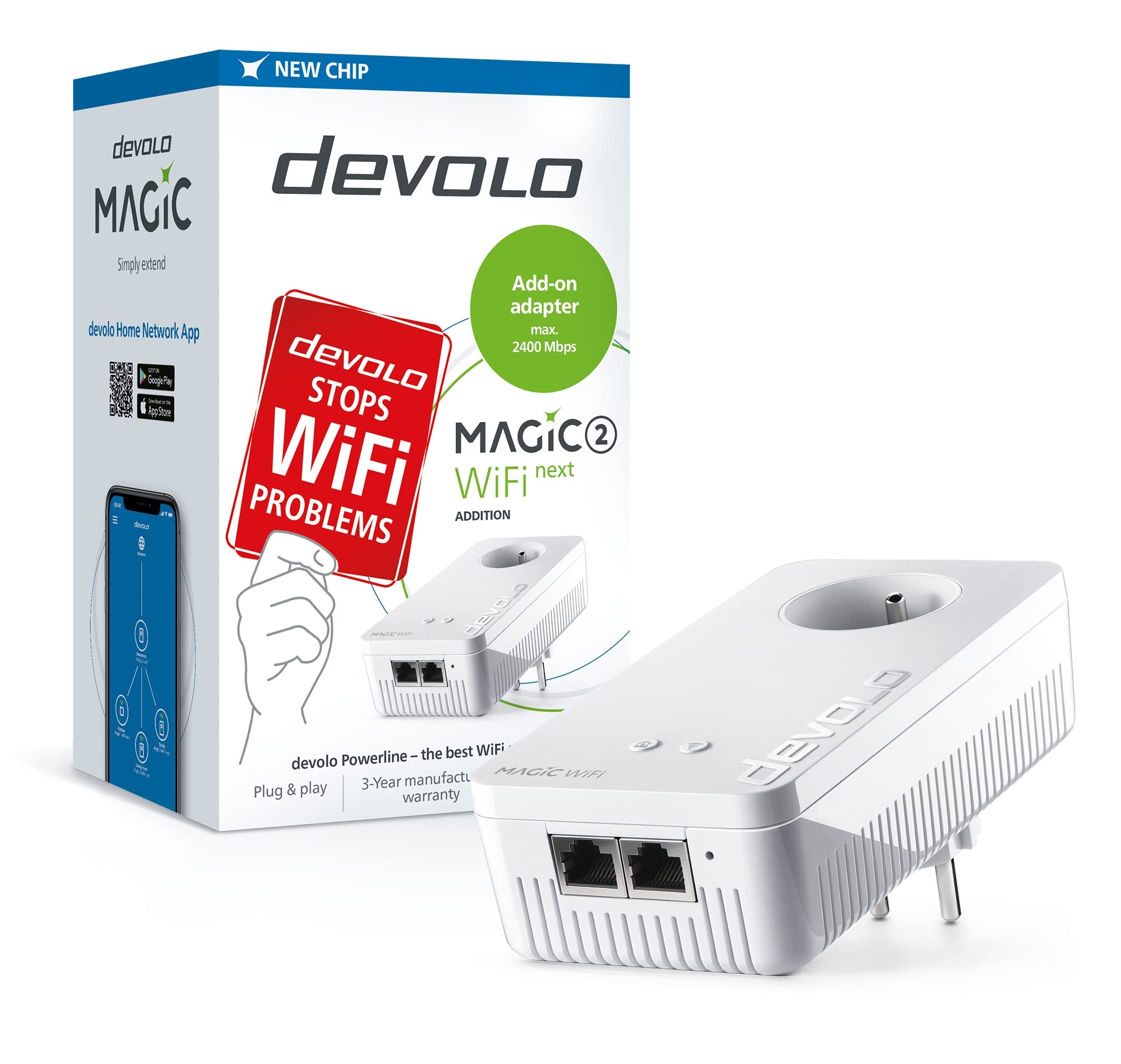 Devolo Magic 2 WiFi Next 1200 Mbit/s Ethernet/LAN Blanc 1 pièce(s)