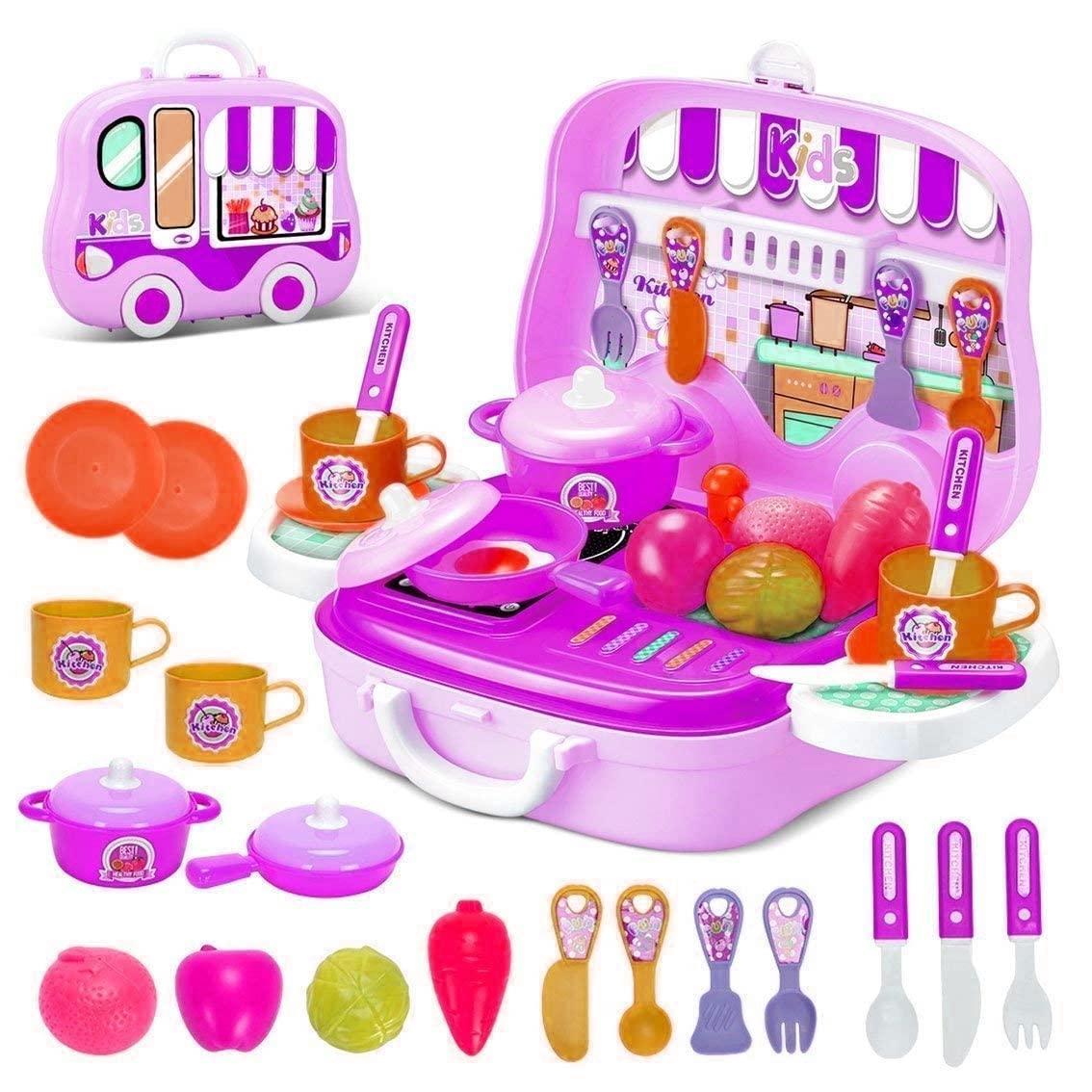 Famous Quality® Plastic New Kitchen Play Set Pretend Kitchen Set for Kids Girls, Cook Role Play with Accessories with Running Cycle Water Realistic for Girls & Boys (3 Years and Up) (B09RB85SKD) Amazon Price History, Amazon Price Tracker