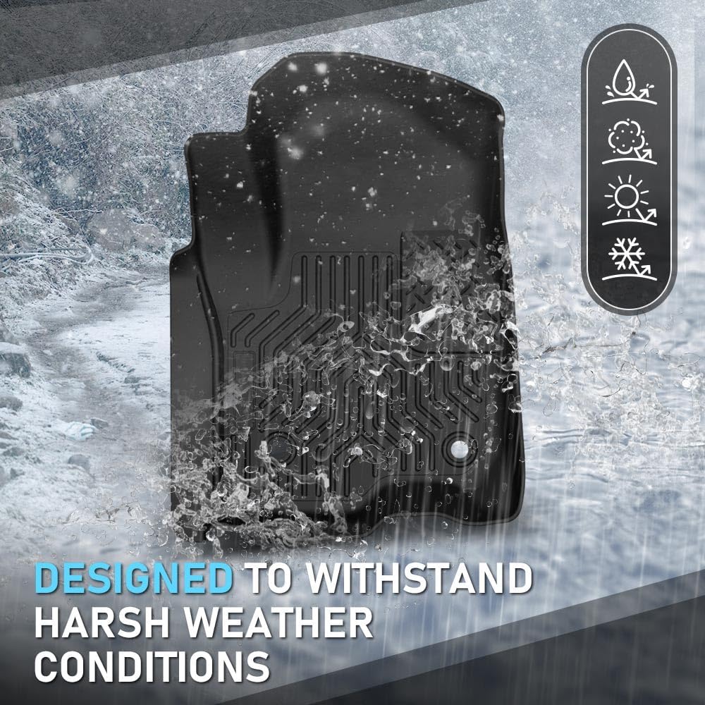 ALLGOOD TPE Floor Mats Fit Dodge Ram 1500 Quad Cab 2002-2008, Fit Dodge Ram 2500 3500 Quad Cab 2003-2009 Truck Accessories Cargo Liners All Weather Protection alfombrillas para carro