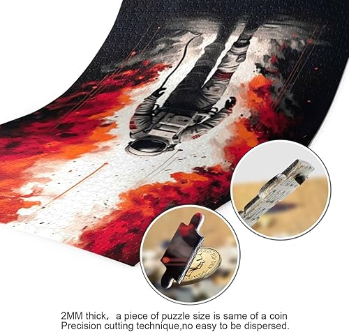 Miniatura 3 de Astronaut Flame Jigsaw Puzzles 500 Pieces for Adults,Learning Educational Puzzles,Difficult and Challenge Families Toys with Mesh Storage Bag 2012197