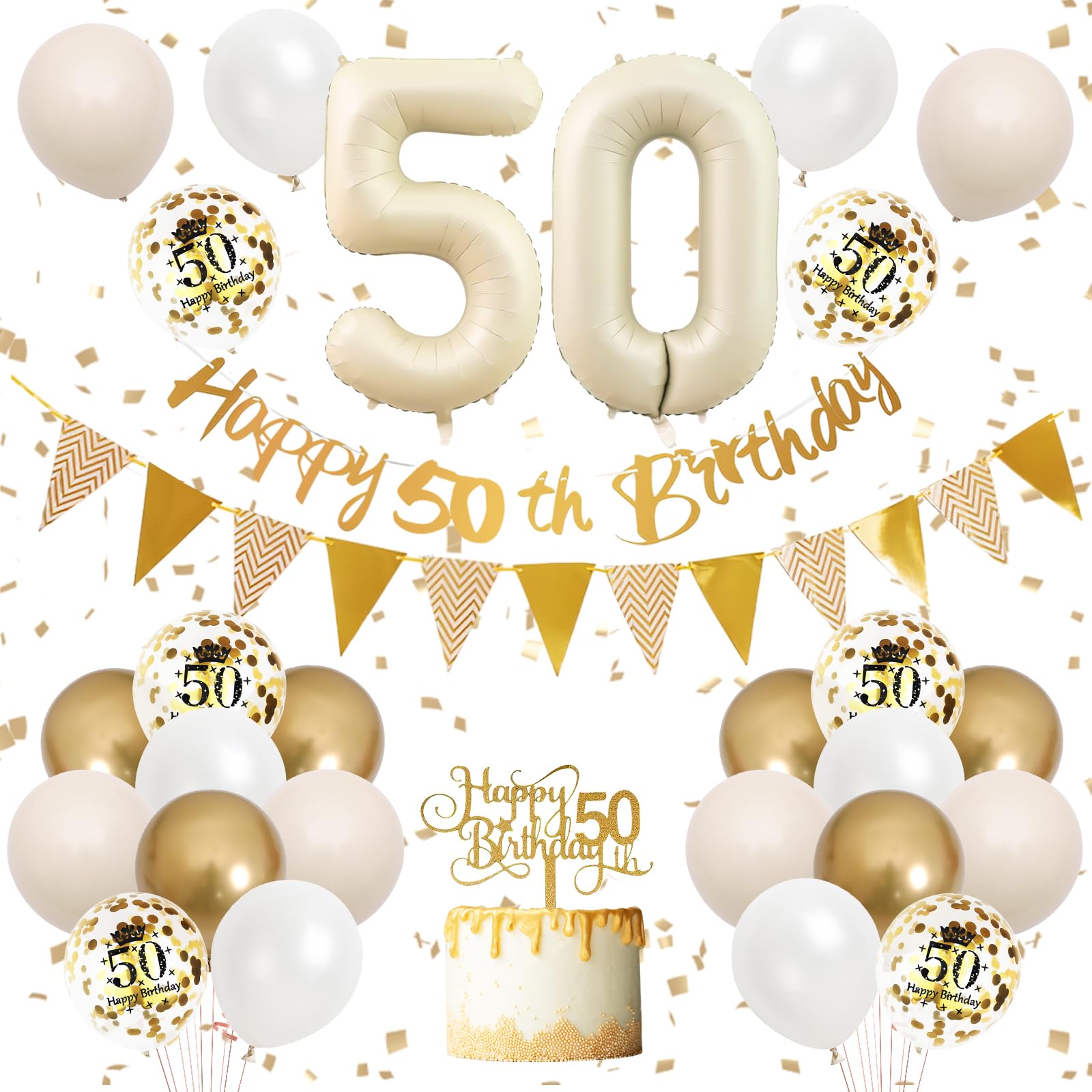 Decoración De Cumpleaños 50 Años - Espirales Colgantes Para Fiestas Y Celebraciones