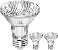 Vista 7 de PAR20 Flood 39W 120V Bombillas halógenas 6 piezas, PAR20 39W ECO Bombilla halógena blanca cálida 2700K, bombilla halógena Par20 E26 Dimitable 1755