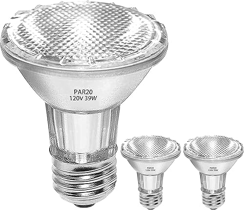 Miniatura 8 de PAR20 - Bombillas de 39 W 120 V, paquete de 6 bombillas halógenas PAR20 de 39 W de 480 lúmenes de alto rendimiento, reflector atenuable PAR20 de 39