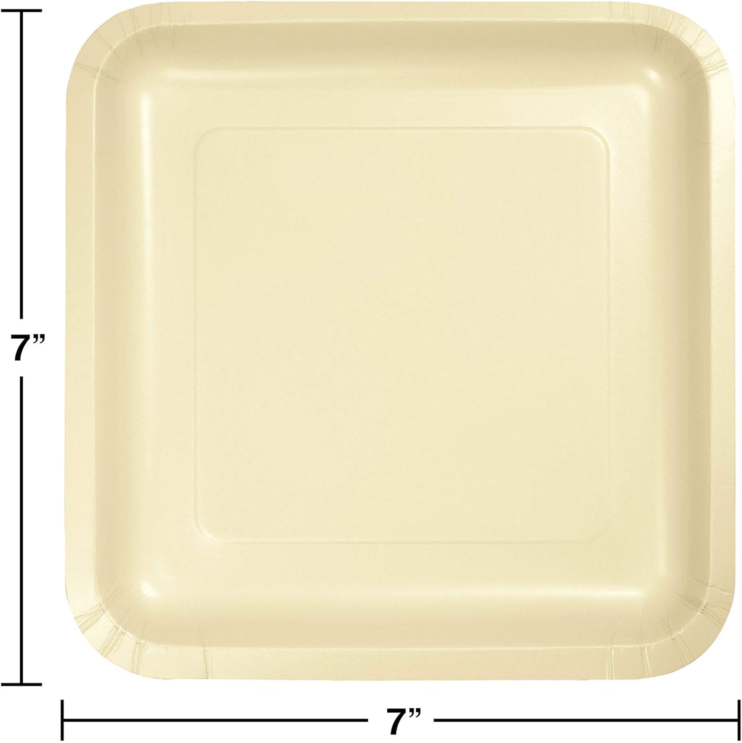 Pack of 180 Ivory Premium Disposable Paper Party Lunch Plates 7"