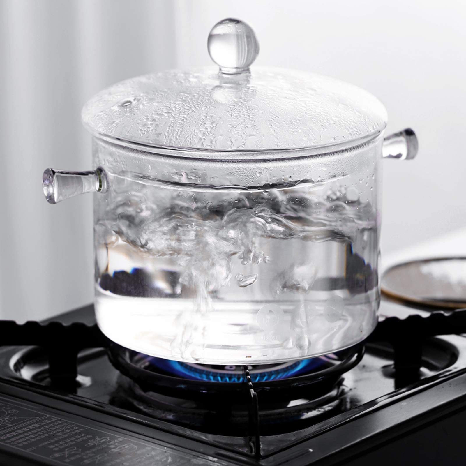 Amazon | Emuia 耐熱ガラス鍋 1.3L/1.5L/2L ホウケイ酸ガラス製 電子