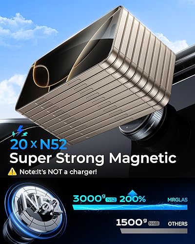 Miniatura 4 de Soporte magnético de teléfono mejorado al vacío de 360 succión más fuerte y ultra magnético Soporte de teléfono para automóvil para ventosa MagSafe,