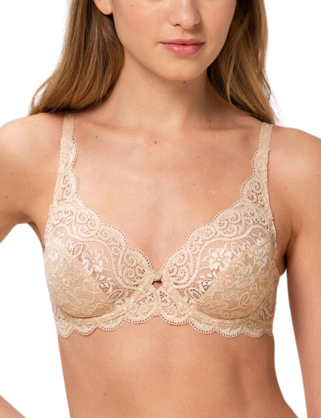 Triumph Amourette Underwired Bra 300 W X Full Cup Non Padded Lace Bras Lingerie Skin